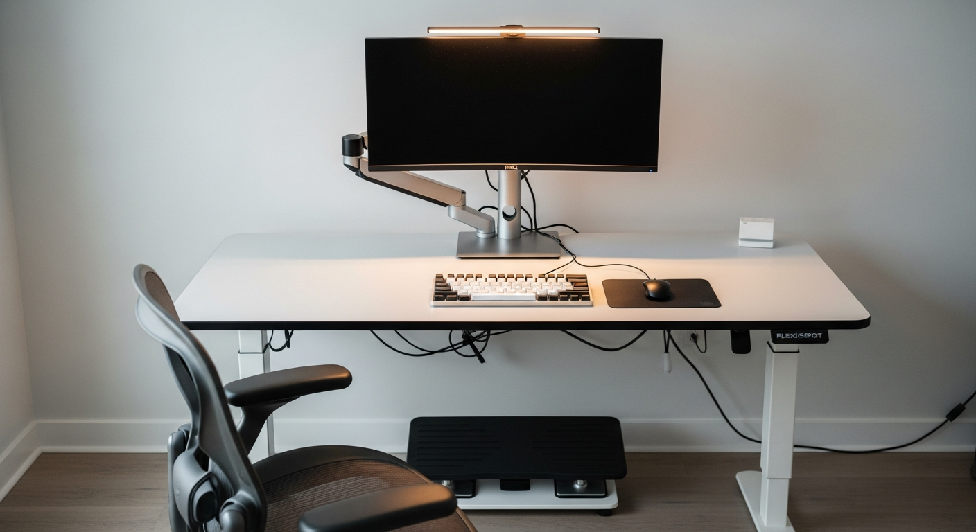 Ergonomic Home Office Setup Built Around the Herman Miller Aeron