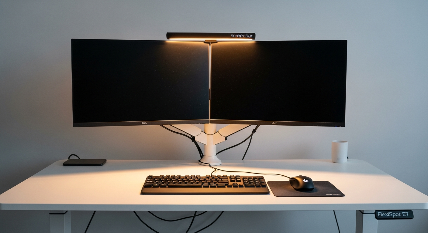 My Standing Desk Home Office Setup for Full-Time Remote Work