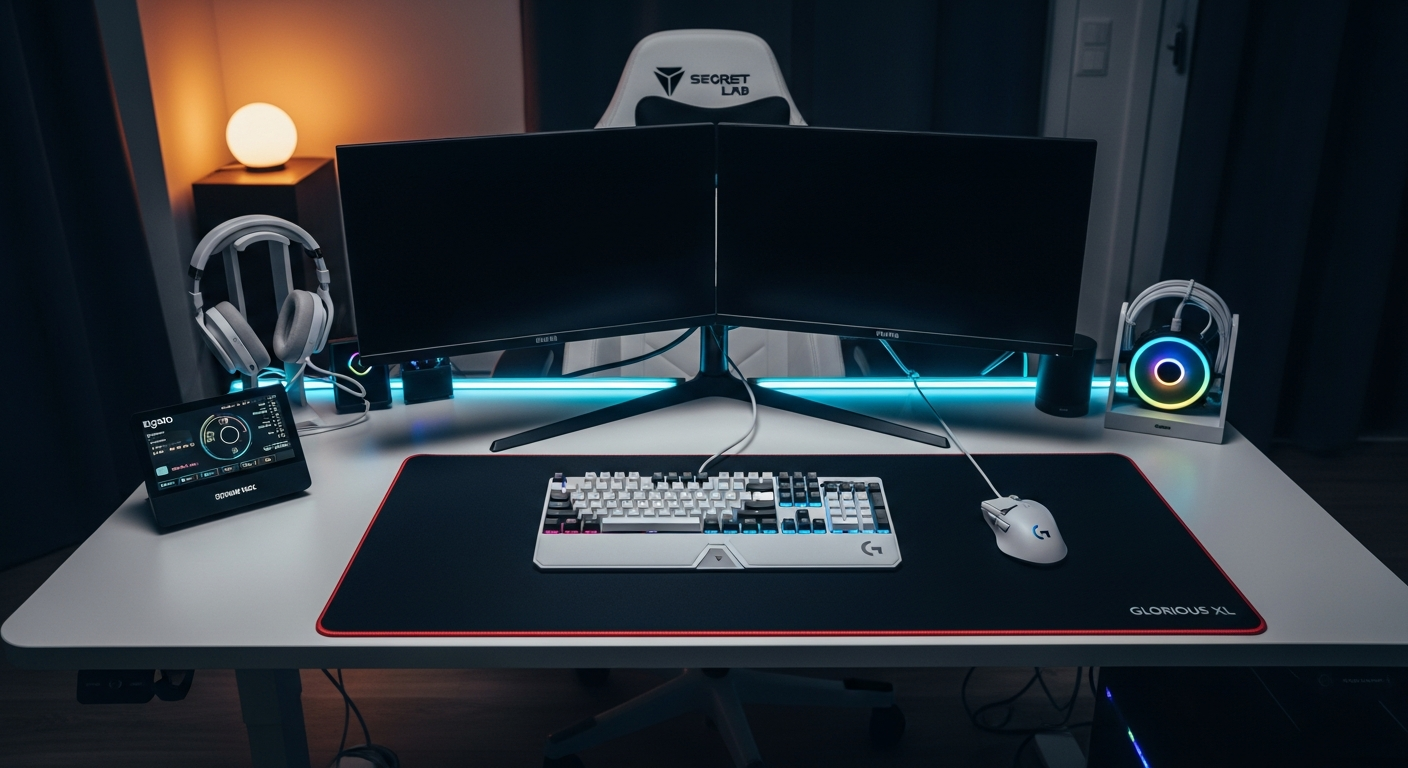 White Gaming Setup: Clean Build with All-White Peripherals