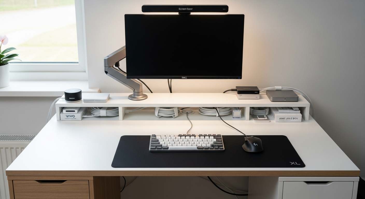 Fully Wireless Desk Setup: No Cable in Sight